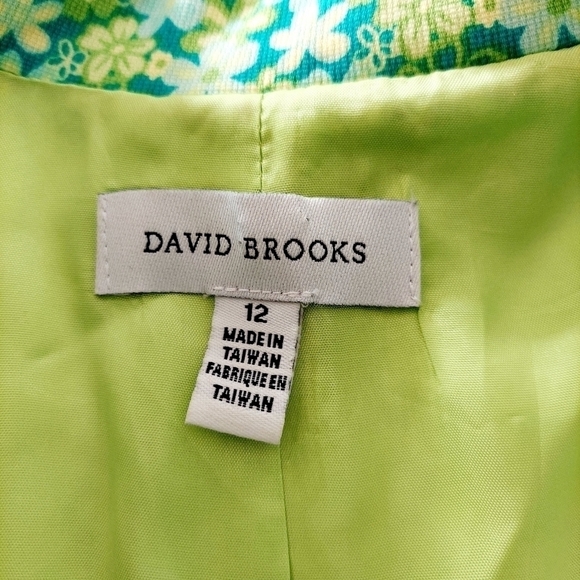 Vintage David Brooks Floral Blazer lined size 12 - Picture 13 of 14